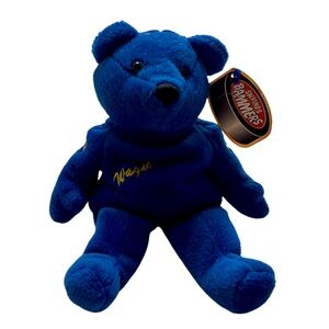 Wayne Gretzky #99 Blue Plush Beanie Bear NHL 1999 Salvinos Bammers USA GUC